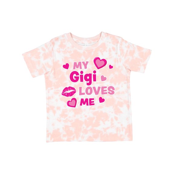 Inktastic Valentine's Day My Gigi Loves Me Hearts and Lips Boys or Girls Toddler T-Shirt