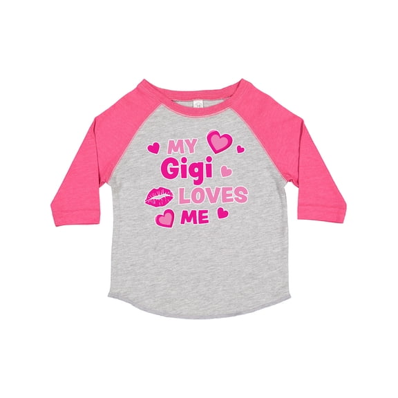 Inktastic Valentine's Day My Gigi Loves Me Hearts and Lips Boys or Girls Toddler T-Shirt