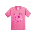 thumbnail image 1 of Inktastic Valentine's Day My Gigi Loves Me Hearts and Lips Youth T-Shirt, 1 of 5