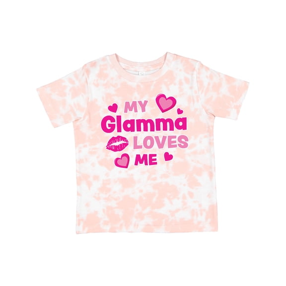 Inktastic Valentine's Day My Glamma Loves Me Hearts and Lips Boys or Girls Toddler T-Shirt
