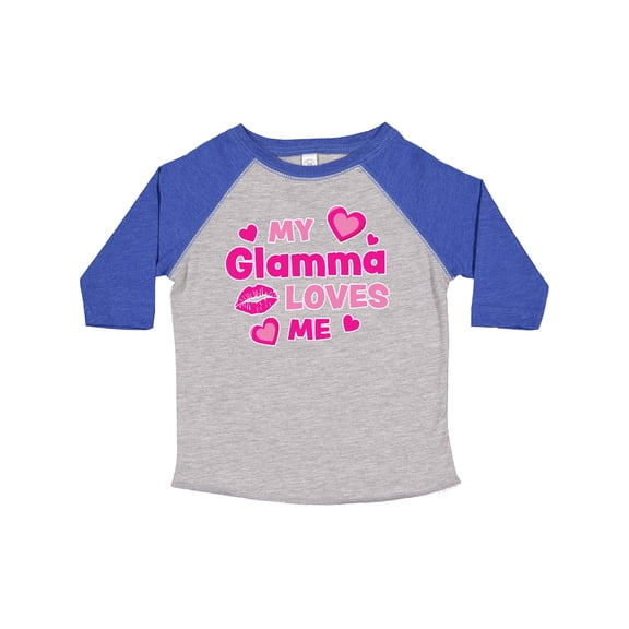 Inktastic Valentine's Day My Glamma Loves Me Hearts and Lips Boys or Girls Toddler T-Shirt