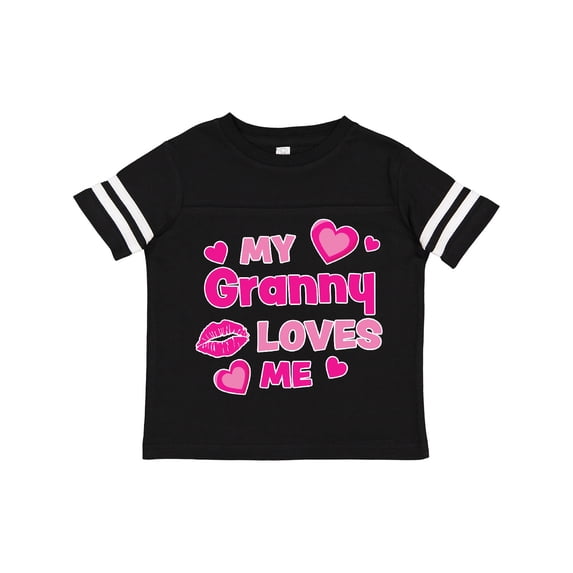 Inktastic Valentine's Day My Granny Loves Me Hearts and Lips Boys or Girls Toddler T-Shirt