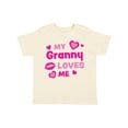 thumbnail image 1 of Inktastic Valentine's Day My Granny Loves Me Hearts and Lips Boys or Girls Toddler T-Shirt, 1 of 5