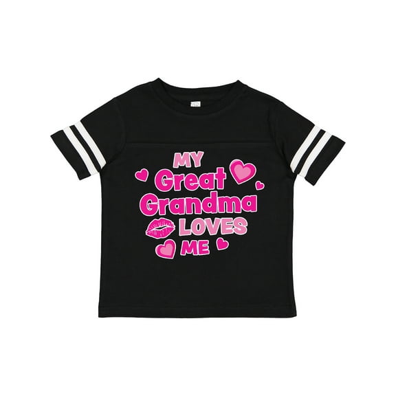 Inktastic Valentine's Day My Great Grandma Loves Me Hearts and Lips Boys or Girls Toddler T-Shirt
