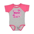 thumbnail image 1 of Inktastic Valentine's Day My Nana Loves Me Hearts and Lips Boys or Girls Baby Bodysuit, 1 of 5