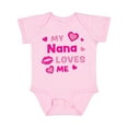 thumbnail image 1 of Inktastic Valentine's Day My Nana Loves Me Hearts and Lips Boys or Girls Baby Bodysuit, 1 of 5