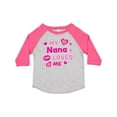 thumbnail image 1 of Inktastic Valentine's Day My Nana Loves Me Hearts and Lips Boys or Girls Toddler T-Shirt, 1 of 5