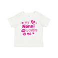 thumbnail image 1 of Inktastic Valentine's Day My Nonni Loves Me Hearts and Lips Boys or Girls Baby T-Shirt, 1 of 5
