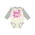 thumbnail image 1 of Inktastic Valentine's Day My Nonni Loves Me Hearts and Lips Boys or Girls Long Sleeve Baby Bodysuit, 1 of 5
