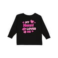 thumbnail image 1 of Inktastic Valentine's Day My Nonni Loves Me Hearts and Lips Boys or Girls Long Sleeve Toddler T-Shirt, 1 of 5