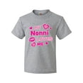 thumbnail image 1 of Inktastic Valentine's Day My Nonni Loves Me Hearts and Lips Youth T-Shirt, 1 of 5