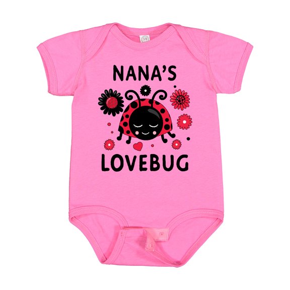 Inktastic Valentine's Day Nana's Lovebug Boys or Girls Baby Bodysuit