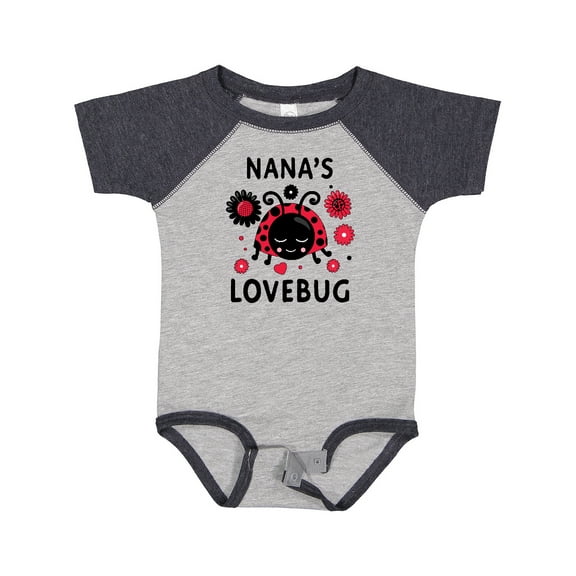 Inktastic Valentine's Day Nana's Lovebug Boys or Girls Baby Bodysuit