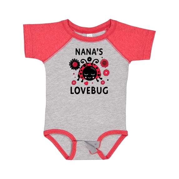 Inktastic Valentine's Day Nana's Lovebug Boys or Girls Baby Bodysuit