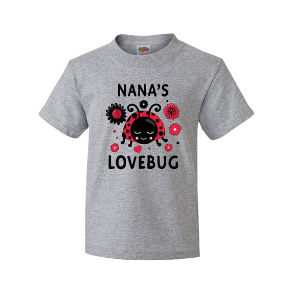 Inktastic Valentine's Day Nana's Lovebug Youth T-Shirt