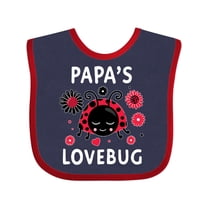 Inktastic Valentine's Day Papa's Lovebug Boys or Girls Baby Bib