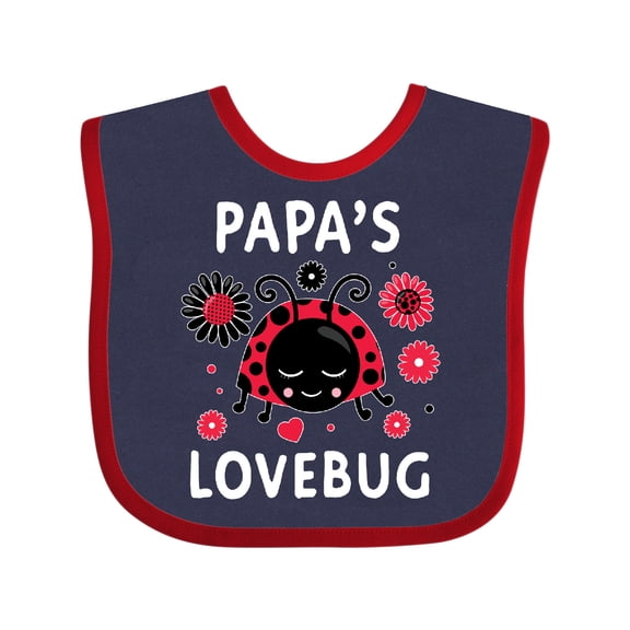 Inktastic Valentine's Day Papa's Lovebug Boys or Girls Baby Bib
