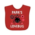 thumbnail image 1 of Inktastic Valentine's Day Papa's Lovebug Boys or Girls Baby Bib, 1 of 4