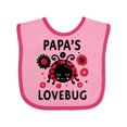 thumbnail image 1 of Inktastic Valentine's Day Papa's Lovebug Boys or Girls Baby Bib, 1 of 4