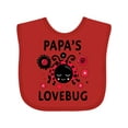 thumbnail image 1 of Inktastic Valentine's Day Papa's Lovebug Boys or Girls Baby Bib, 1 of 4