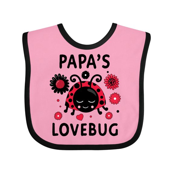 Inktastic Valentine's Day Papa's Lovebug Boys or Girls Baby Bib