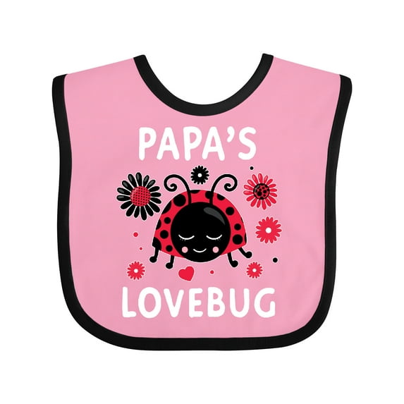 Inktastic Valentine's Day Papa's Lovebug Boys or Girls Baby Bib