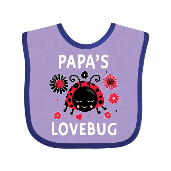Inktastic Valentine's Day Papa's Lovebug Boys or Girls Baby Bib