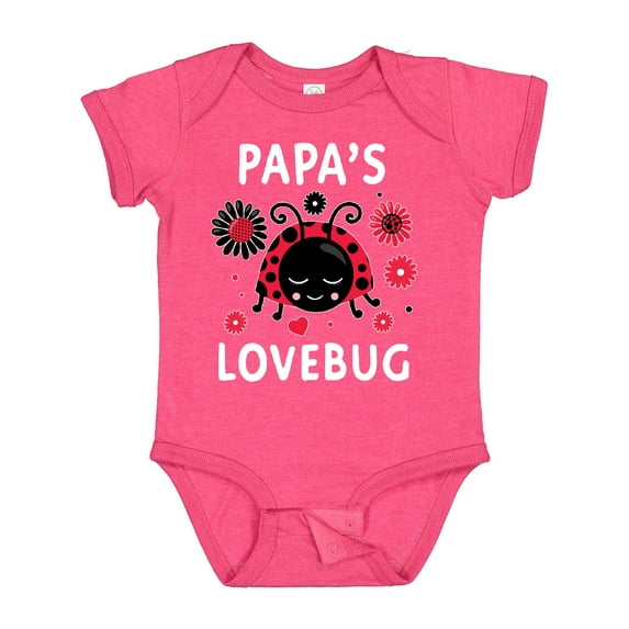 Inktastic Valentine's Day Papa's Lovebug Boys or Girls Baby Bodysuit