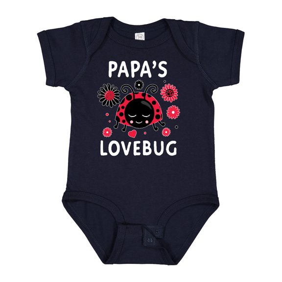 Inktastic Valentine's Day Papa's Lovebug Boys or Girls Baby Bodysuit