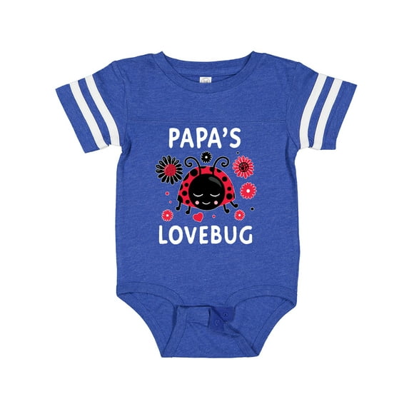 Inktastic Valentine's Day Papa's Lovebug Boys or Girls Baby Bodysuit