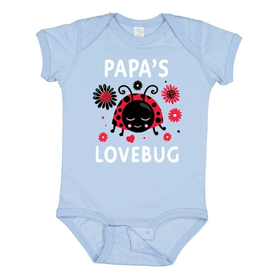 Inktastic Valentine's Day Papa's Lovebug Boys or Girls Baby Bodysuit