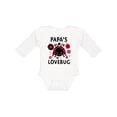 thumbnail image 1 of Inktastic Valentine's Day Papa's Lovebug Boys or Girls Long Sleeve Baby Bodysuit, 1 of 5