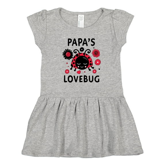 Inktastic Valentine's Day Papa's Lovebug Girls Toddler Dress