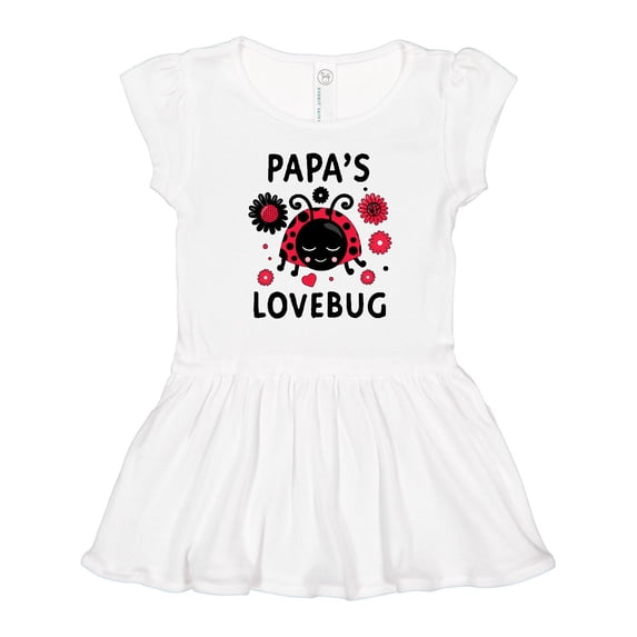 Inktastic Valentine's Day Papa's Lovebug Girls Toddler Dress