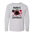 thumbnail image 1 of Inktastic Valentine's Day Papa's Lovebug Long Sleeve Youth T-Shirt, 1 of 5