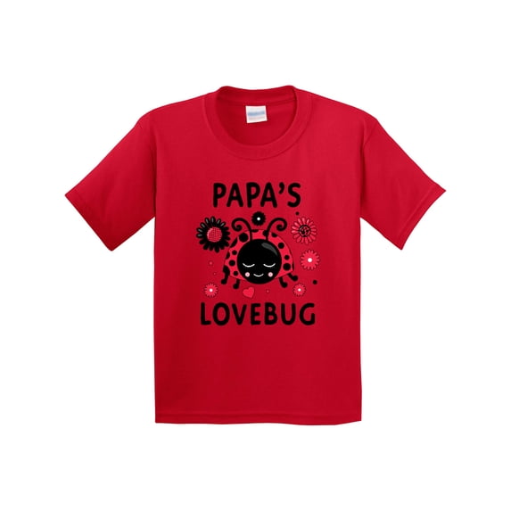 Inktastic Valentine's Day Papa's Lovebug Youth T-Shirt