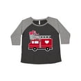 thumbnail image 1 of Inktastic Valentine's Day Red Firetruck with Pink Hearts Women's Plus Size T-Shirt, 1 of 5