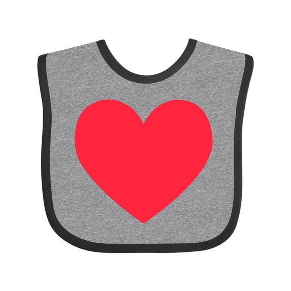 Inktastic Valentine's Day Red Heart Boys or Girls Baby Bib