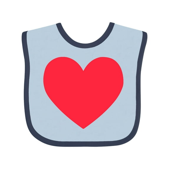 Inktastic Valentine's Day Red Heart Boys or Girls Baby Bib
