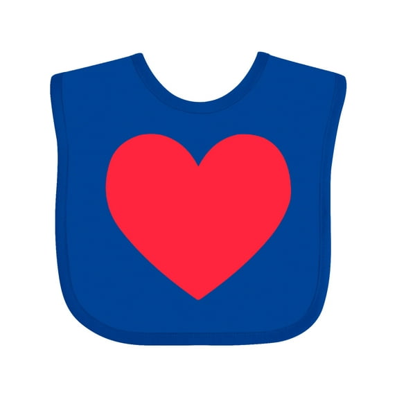 Inktastic Valentine's Day Red Heart Boys or Girls Baby Bib