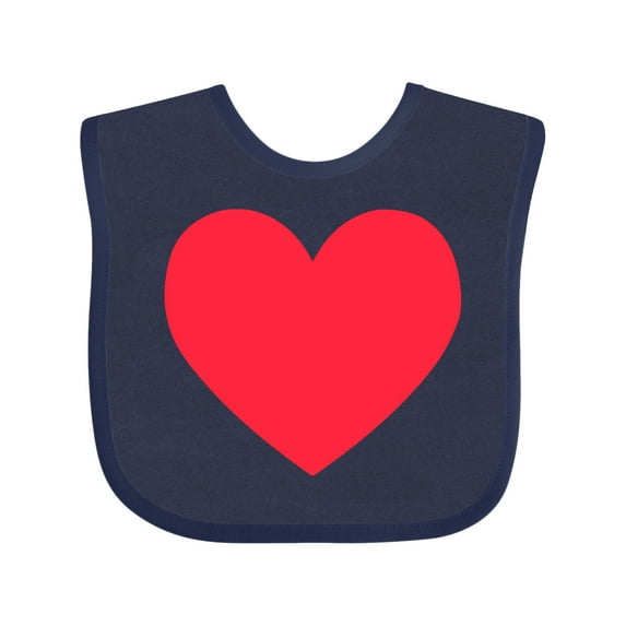 Inktastic Valentine's Day Red Heart Boys or Girls Baby Bib