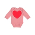 thumbnail image 1 of Inktastic Valentine's Day Red Heart Boys or Girls Long Sleeve Baby Bodysuit, 1 of 5