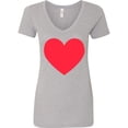 thumbnail image 1 of Inktastic Valentine's Day Red Heart Women's V-Neck T-Shirt, 1 of 5