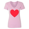 thumbnail image 1 of Inktastic Valentine's Day Red Heart Women's V-Neck T-Shirt, 1 of 5