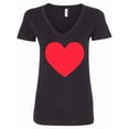 thumbnail image 1 of Inktastic Valentine's Day Red Heart Women's V-Neck T-Shirt, 1 of 5