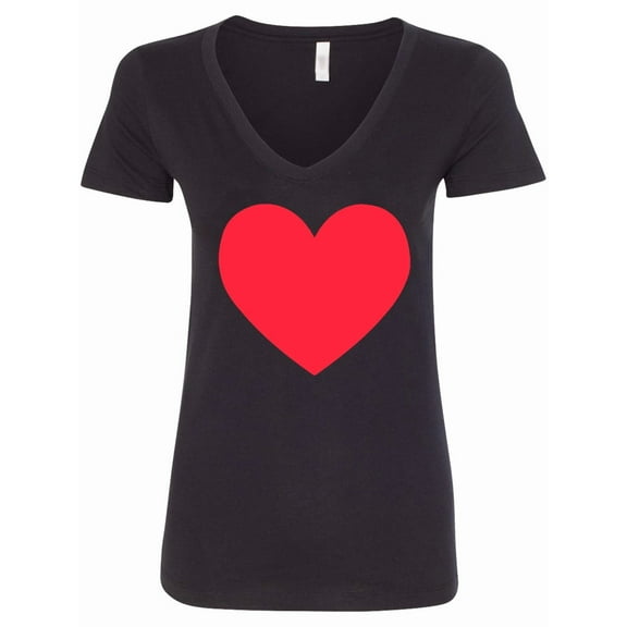 Inktastic Valentine's Day Red Heart Women's V-Neck T-Shirt