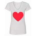 thumbnail image 1 of Inktastic Valentine's Day Red Heart Women's V-Neck T-Shirt, 1 of 5