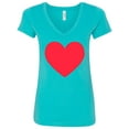 thumbnail image 1 of Inktastic Valentine's Day Red Heart Women's V-Neck T-Shirt, 1 of 5