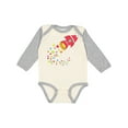 thumbnail image 1 of Inktastic Valentine's Day Rocket Ship with Hearts Boys or Girls Long Sleeve Baby Bodysuit, 1 of 5