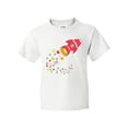 thumbnail image 1 of Inktastic Valentine's Day Rocket Ship with Hearts Youth T-Shirt, 1 of 5